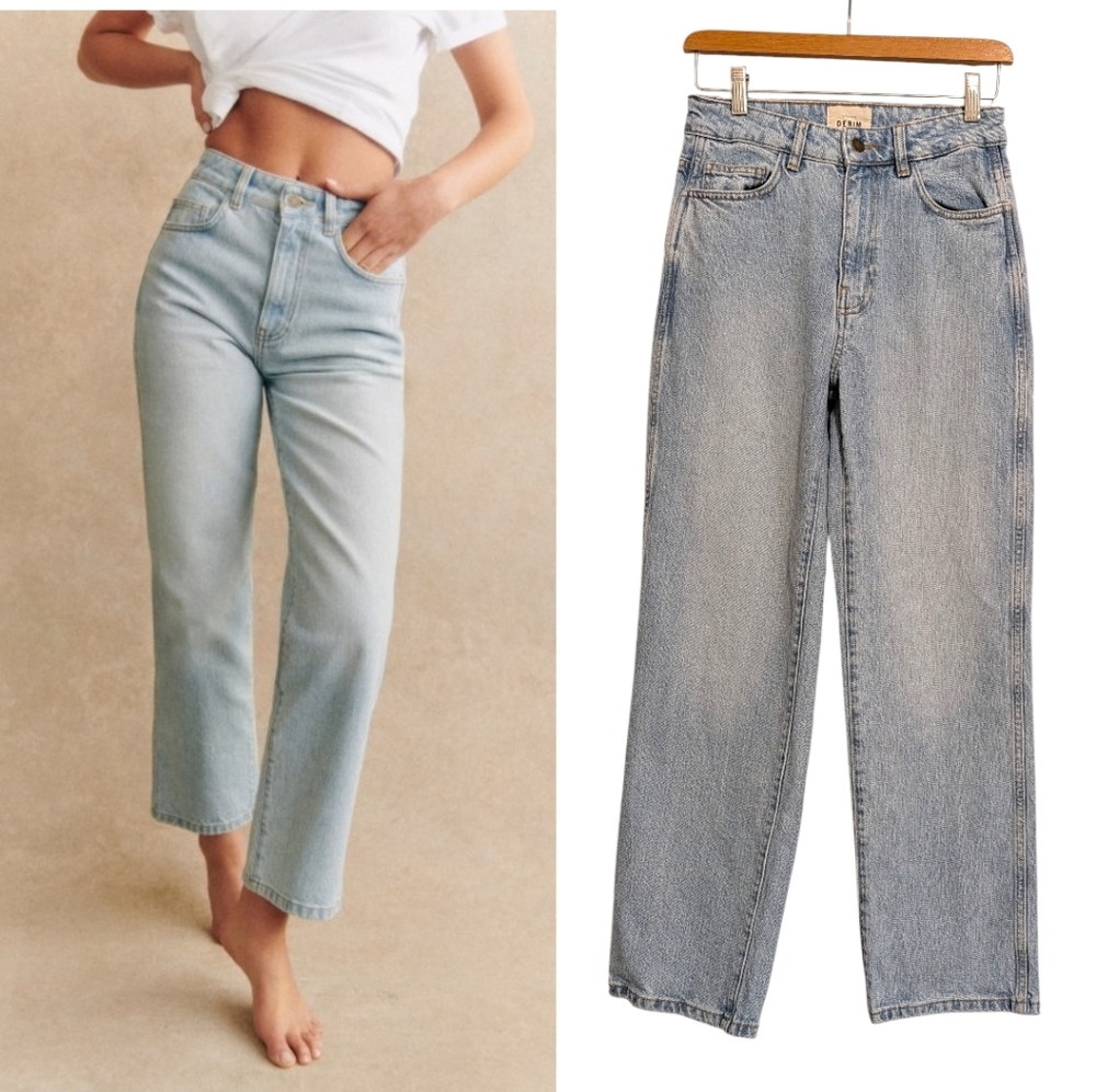 Sezane Light Blue Straight Leg Jeans